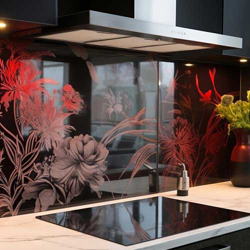 Sticlă printată pentru bucătării